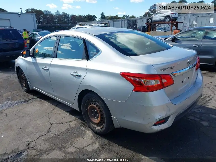 3N1AB7AP1GY260624 2016 Nissan Sentra S