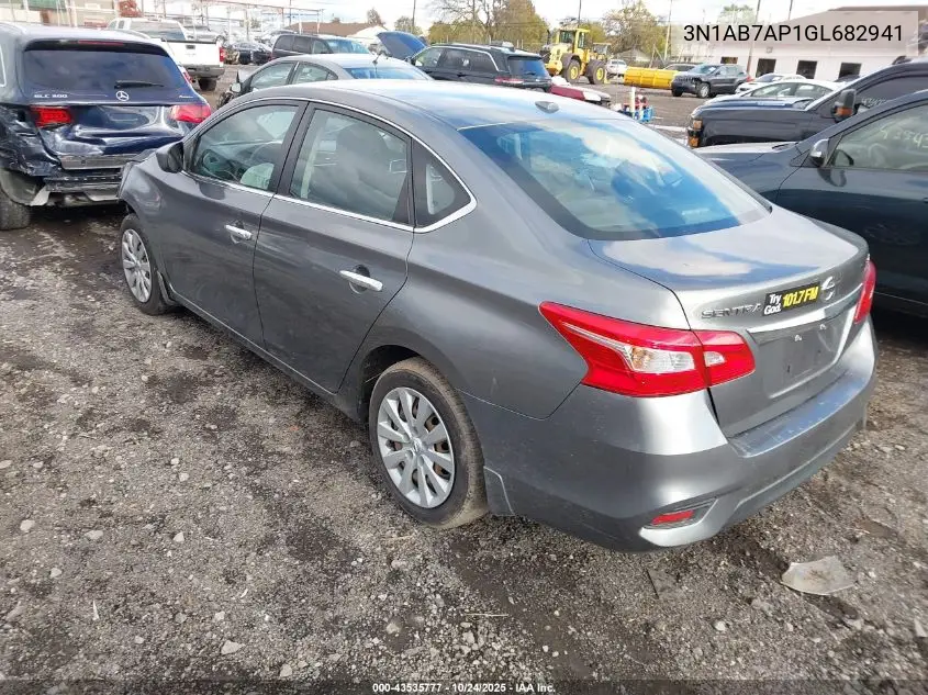 3N1AB7AP1GL682941 2016 Nissan Sentra Sv