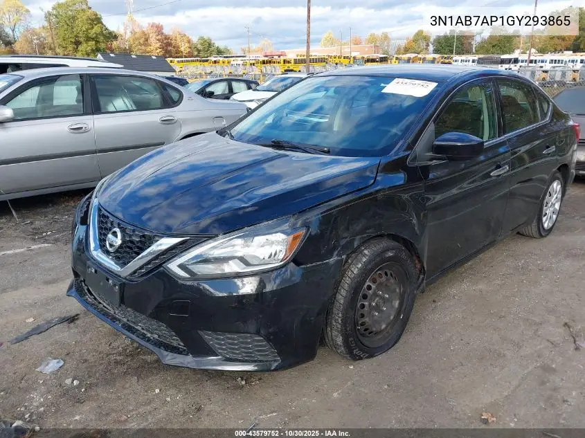 3N1AB7AP1GY293865 2016 Nissan Sentra S