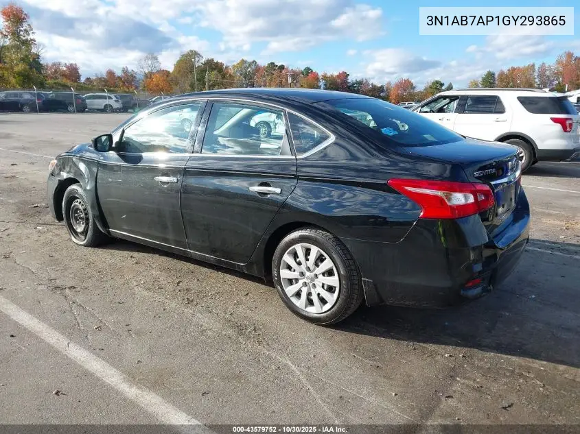 3N1AB7AP1GY293865 2016 Nissan Sentra S
