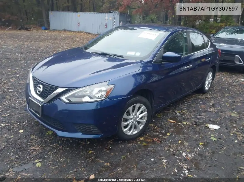 3N1AB7AP1GY307697 2016 Nissan Sentra Sv