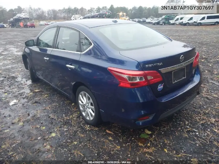 3N1AB7AP1GY307697 2016 Nissan Sentra Sv