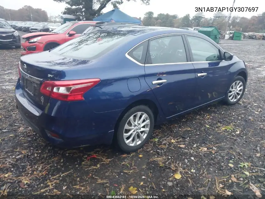 3N1AB7AP1GY307697 2016 Nissan Sentra Sv