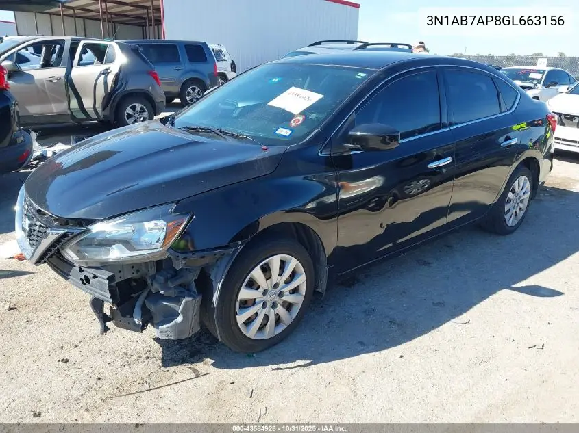 3N1AB7AP8GL663156 2016 Nissan Sentra Sv