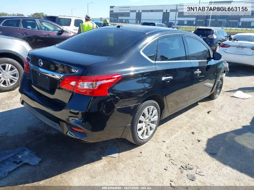 3N1AB7AP8GL663156 2016 Nissan Sentra Sv