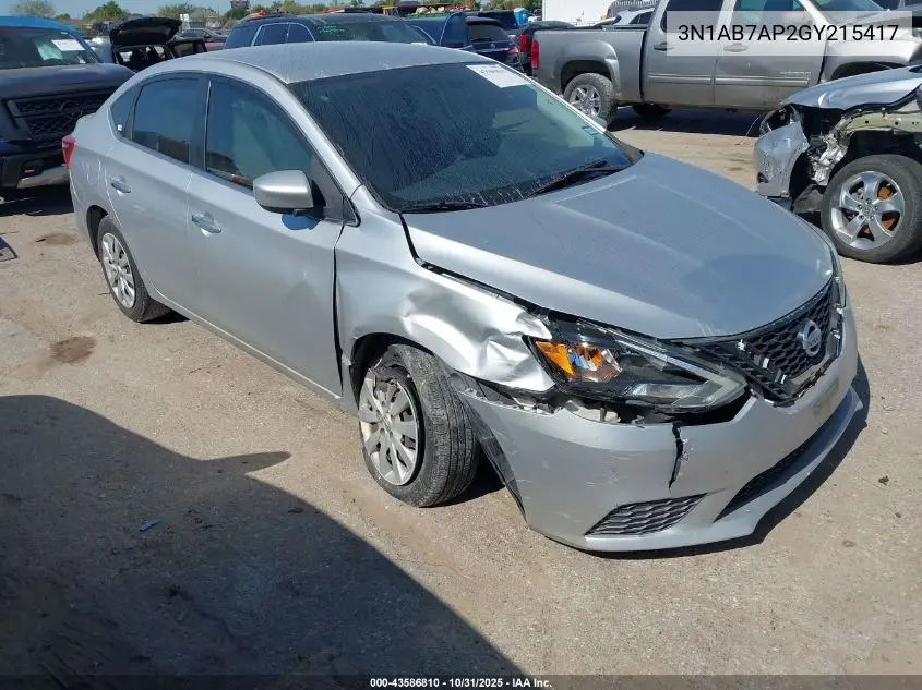 3N1AB7AP2GY215417 2016 Nissan Sentra Fe+ S/S/Sl/Sr/Sv