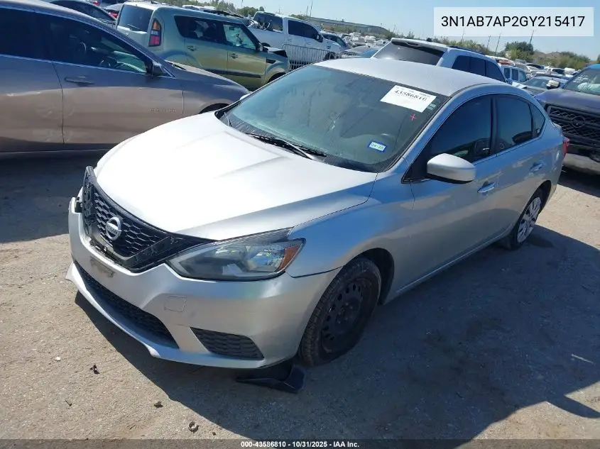 3N1AB7AP2GY215417 2016 Nissan Sentra Fe+ S/S/Sl/Sr/Sv