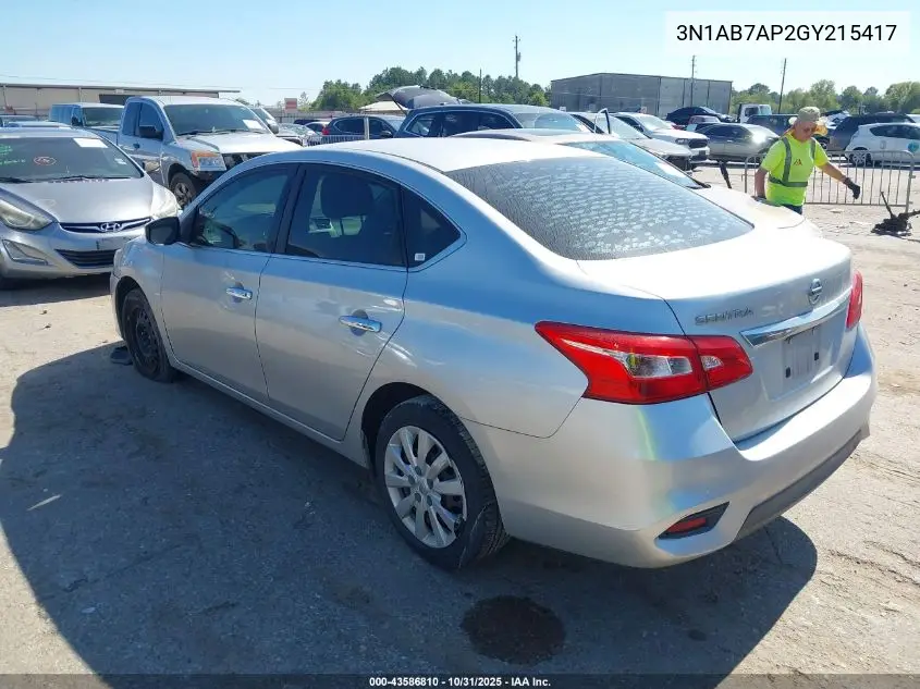 3N1AB7AP2GY215417 2016 Nissan Sentra Fe+ S/S/Sl/Sr/Sv