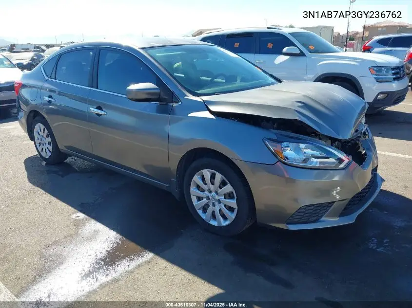 3N1AB7AP3GY236762 2016 Nissan Sentra Sv