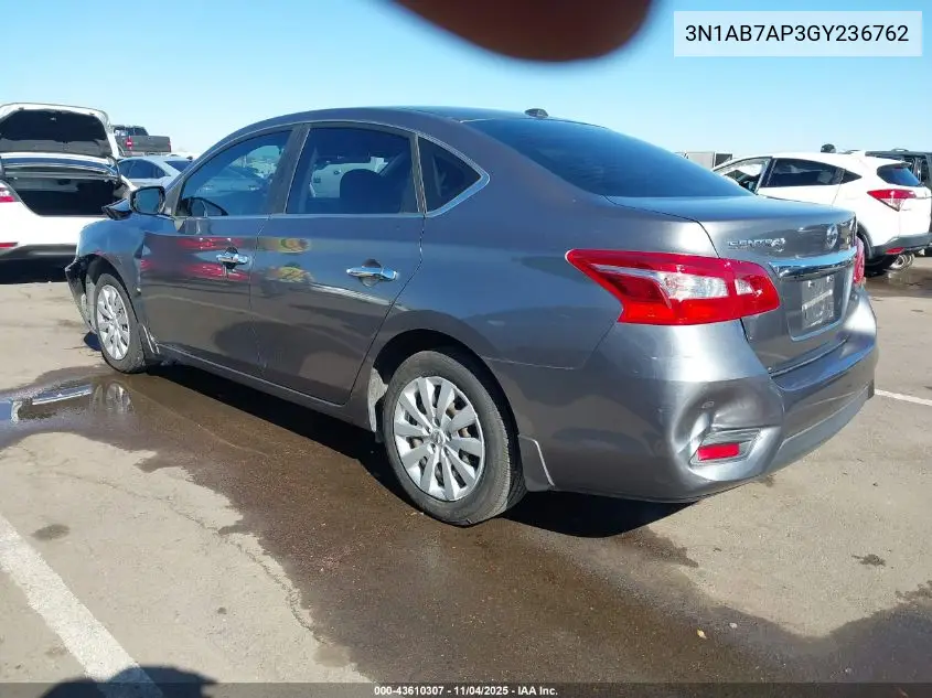 3N1AB7AP3GY236762 2016 Nissan Sentra Sv