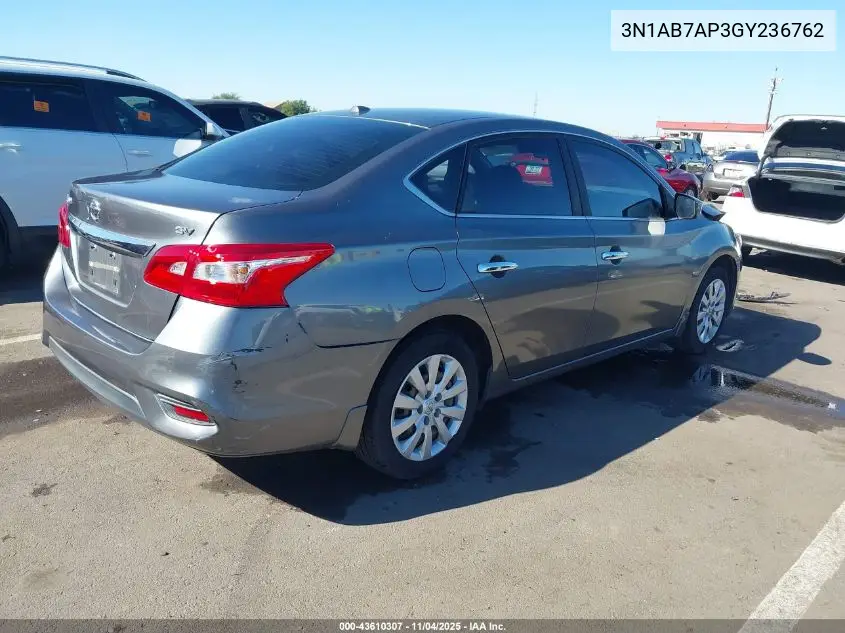 3N1AB7AP3GY236762 2016 Nissan Sentra Sv
