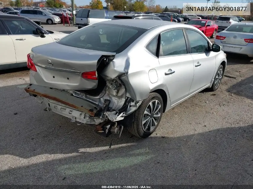 3N1AB7AP6GY301877 2016 Nissan Sentra S