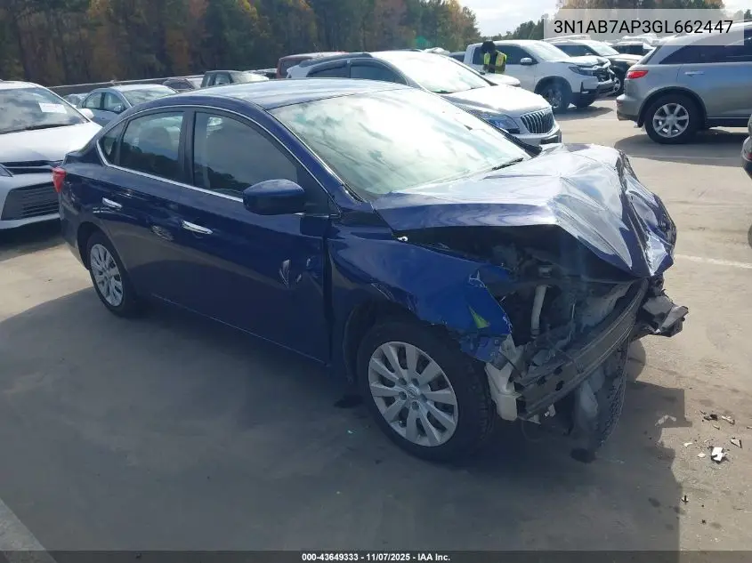 3N1AB7AP3GL662447 2016 Nissan Sentra S/Sv/Sr/Sl