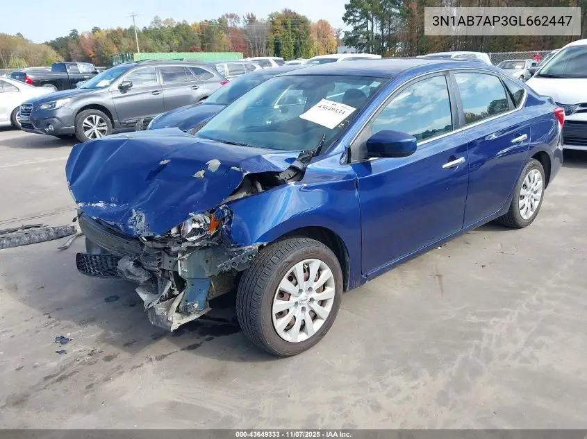 3N1AB7AP3GL662447 2016 Nissan Sentra S/Sv/Sr/Sl