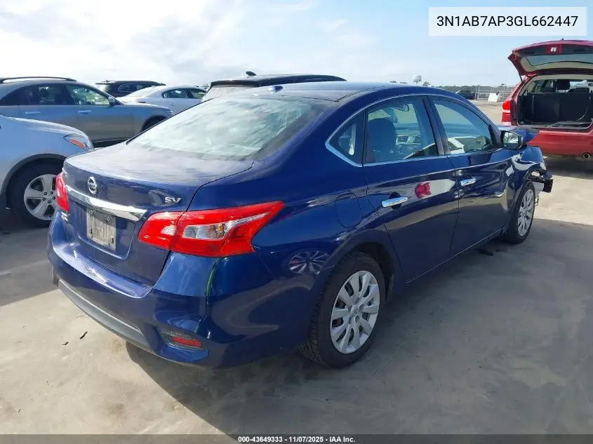 3N1AB7AP3GL662447 2016 Nissan Sentra S/Sv/Sr/Sl
