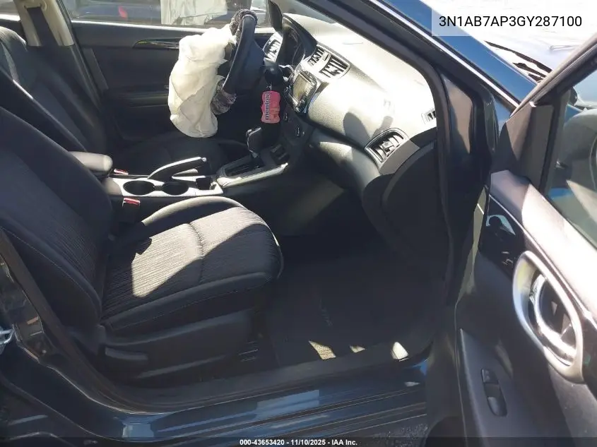 3N1AB7AP3GY287100 2016 Nissan Sentra Sv