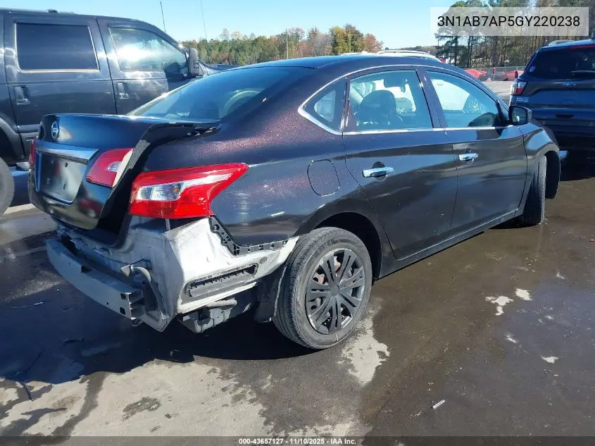 3N1AB7AP5GY220238 2016 Nissan Sentra Fe+ S/S/Sl/Sr/Sv
