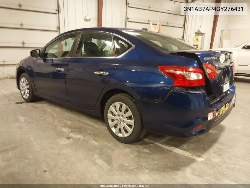 3N1AB7AP4GY276431 2016 Nissan Sentra Fe+ S/S/Sl/Sr/Sv