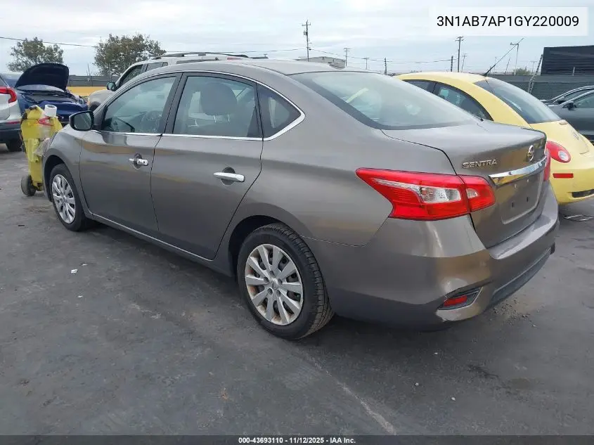 3N1AB7AP1GY220009 2016 Nissan Sentra Fe+ S/S/Sl/Sr/Sv