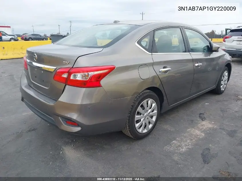 3N1AB7AP1GY220009 2016 Nissan Sentra Fe+ S/S/Sl/Sr/Sv