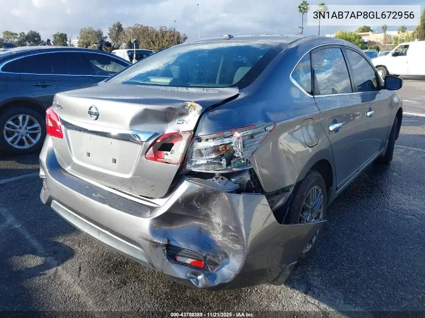 3N1AB7AP8GL672956 2016 Nissan Sentra Sv