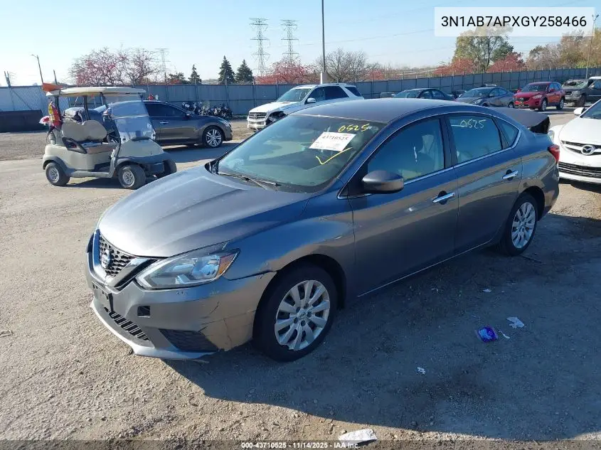 3N1AB7APXGY258466 2016 Nissan Sentra S