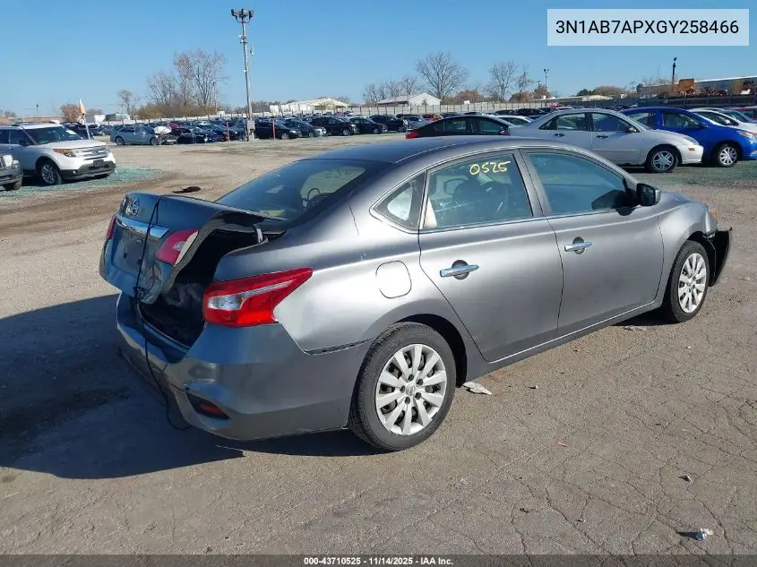 3N1AB7APXGY258466 2016 Nissan Sentra S
