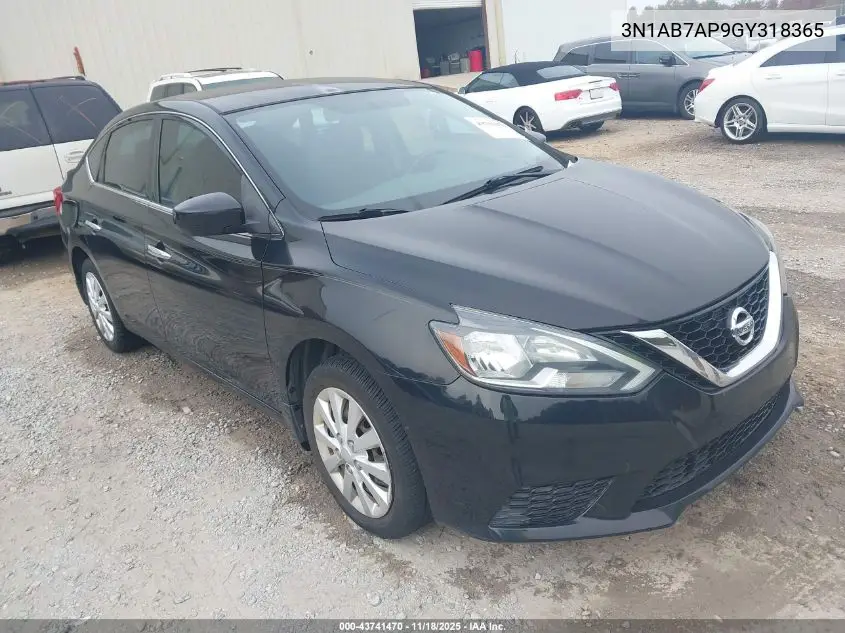 3N1AB7AP9GY318365 2016 Nissan Sentra S