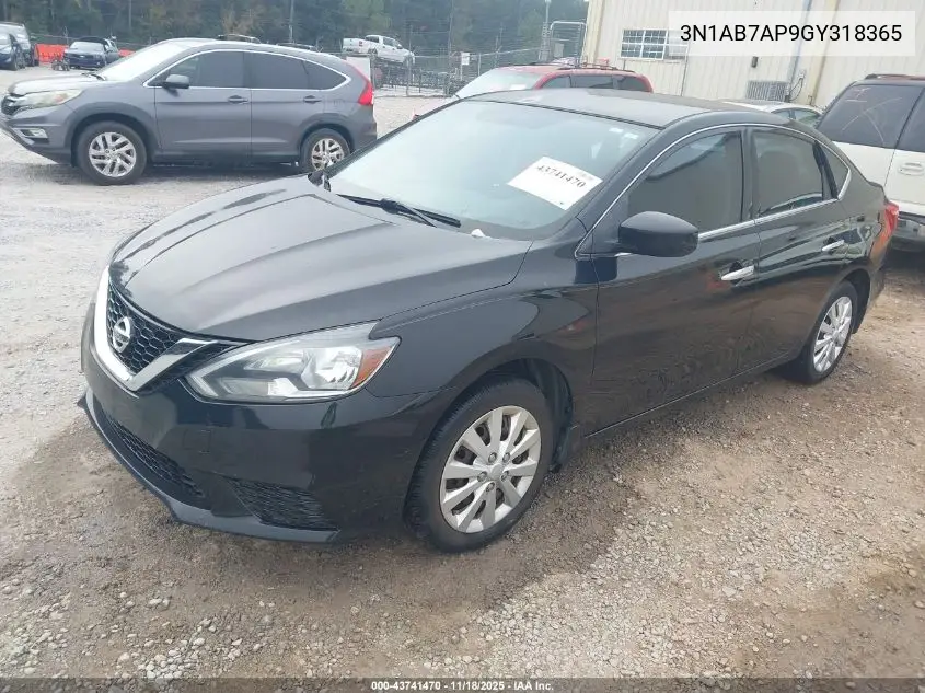 3N1AB7AP9GY318365 2016 Nissan Sentra S
