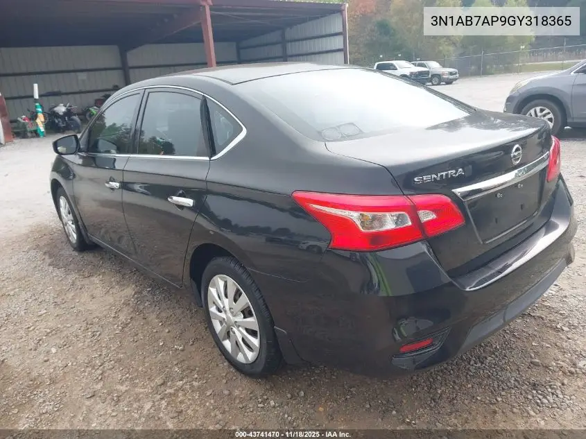 3N1AB7AP9GY318365 2016 Nissan Sentra S