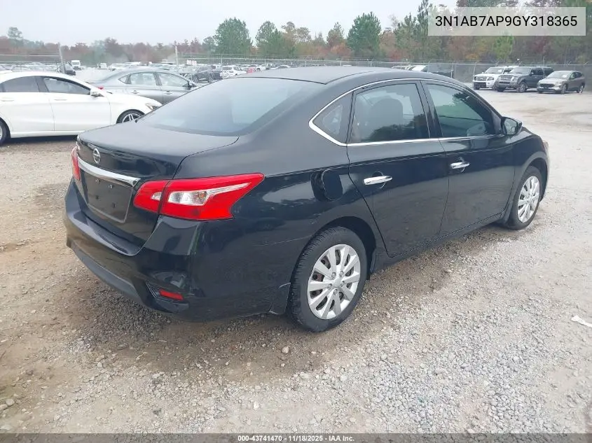 3N1AB7AP9GY318365 2016 Nissan Sentra S