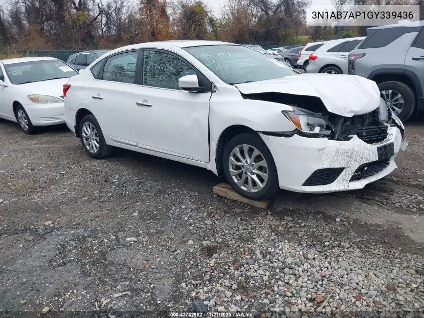 3N1AB7AP1GY339436 2016 Nissan Sentra Sv