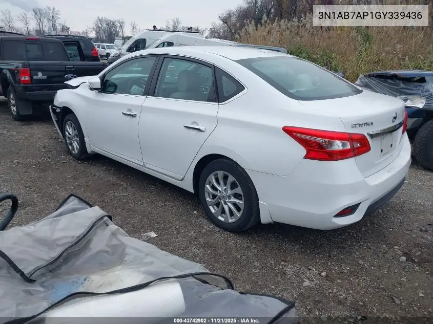 3N1AB7AP1GY339436 2016 Nissan Sentra Sv