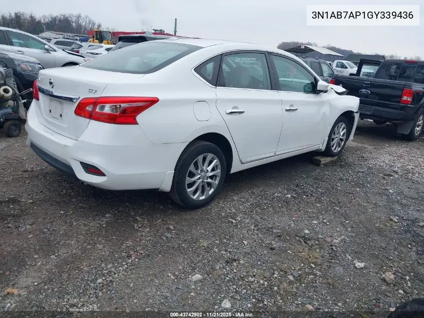 3N1AB7AP1GY339436 2016 Nissan Sentra Sv