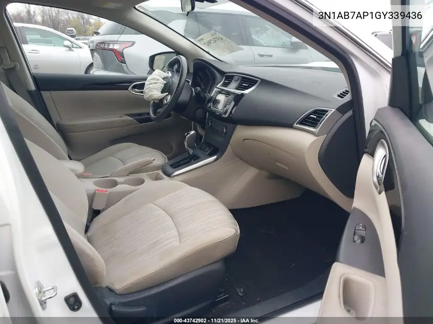 3N1AB7AP1GY339436 2016 Nissan Sentra Sv