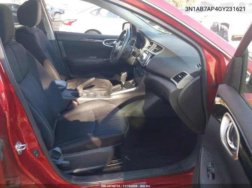 3N1AB7AP4GY231621 2016 Nissan Sentra Sv