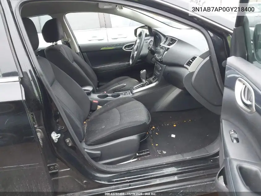 3N1AB7AP0GY218400 2016 Nissan Sentra Sr