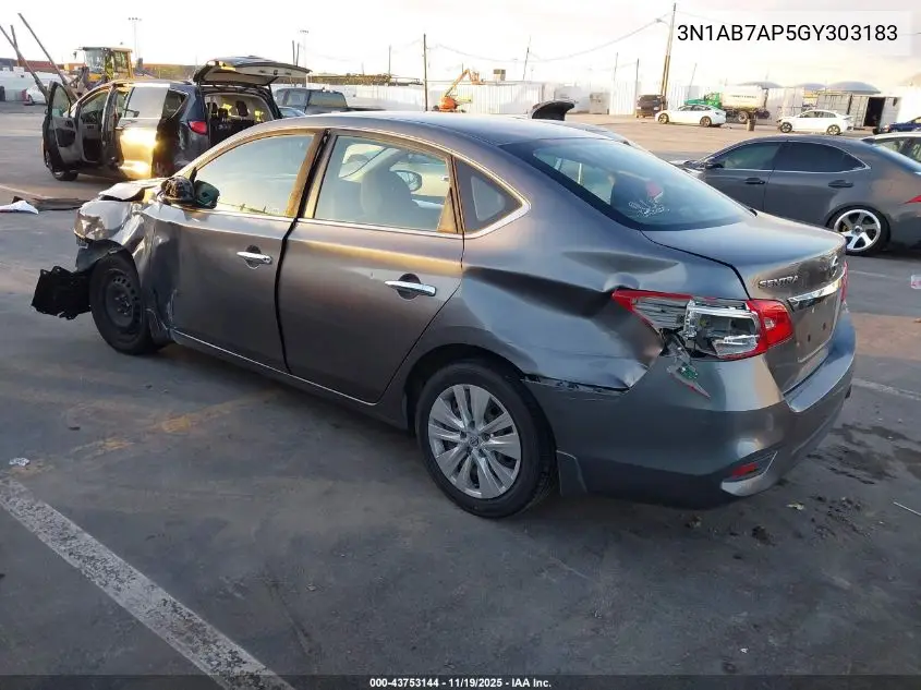 3N1AB7AP5GY303183 2016 Nissan Sentra S