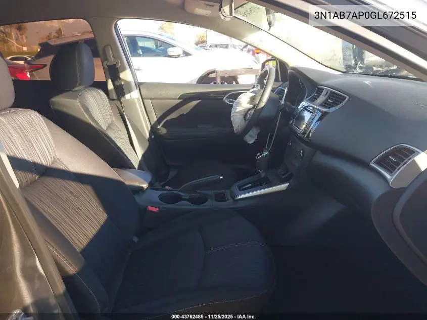 3N1AB7AP0GL672515 2016 Nissan Sentra Sv