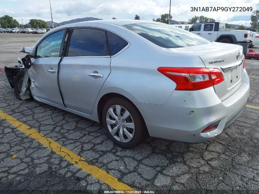 3N1AB7AP9GY272049 2016 Nissan Sentra S