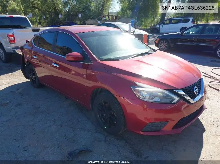 3N1AB7AP4GL636228 2016 Nissan Sentra Fe+ S/S/Sl/Sr/Sv