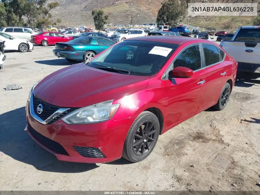 3N1AB7AP4GL636228 2016 Nissan Sentra Fe+ S/S/Sl/Sr/Sv