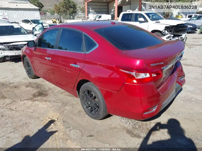 3N1AB7AP4GL636228 2016 Nissan Sentra Fe+ S/S/Sl/Sr/Sv
