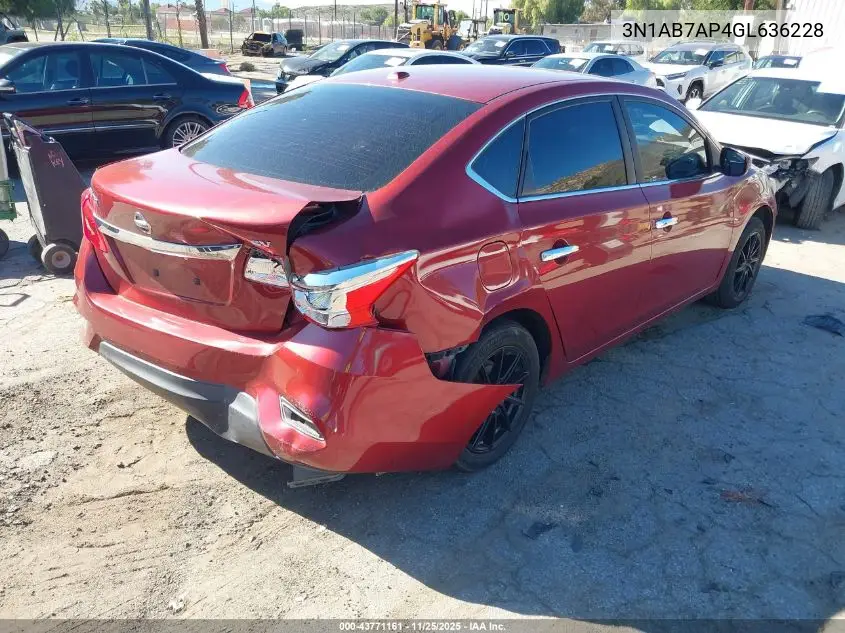 3N1AB7AP4GL636228 2016 Nissan Sentra Fe+ S/S/Sl/Sr/Sv