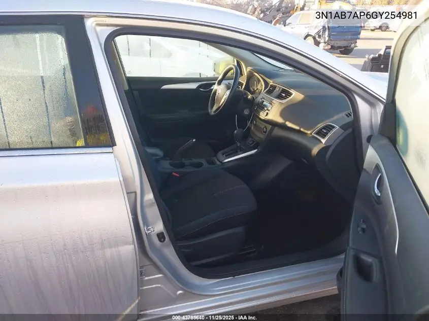 3N1AB7AP6GY254981 2016 Nissan Sentra S