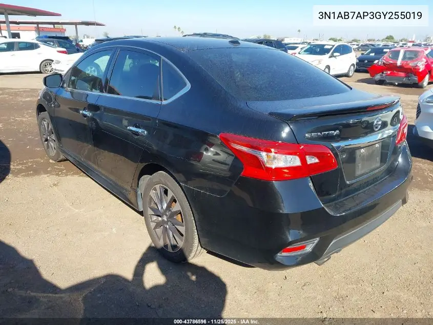 3N1AB7AP3GY255019 2016 Nissan Sentra Sr