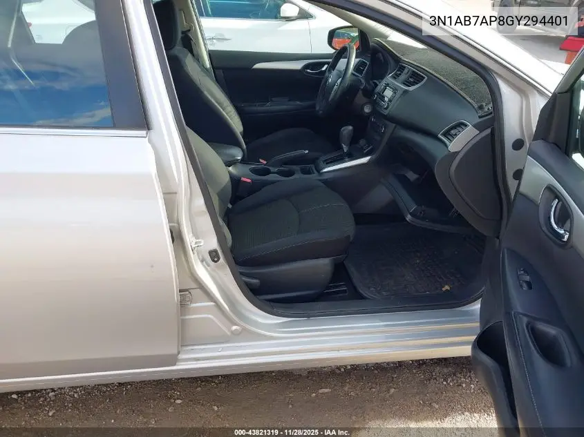 3N1AB7AP8GY294401 2016 Nissan Sentra S
