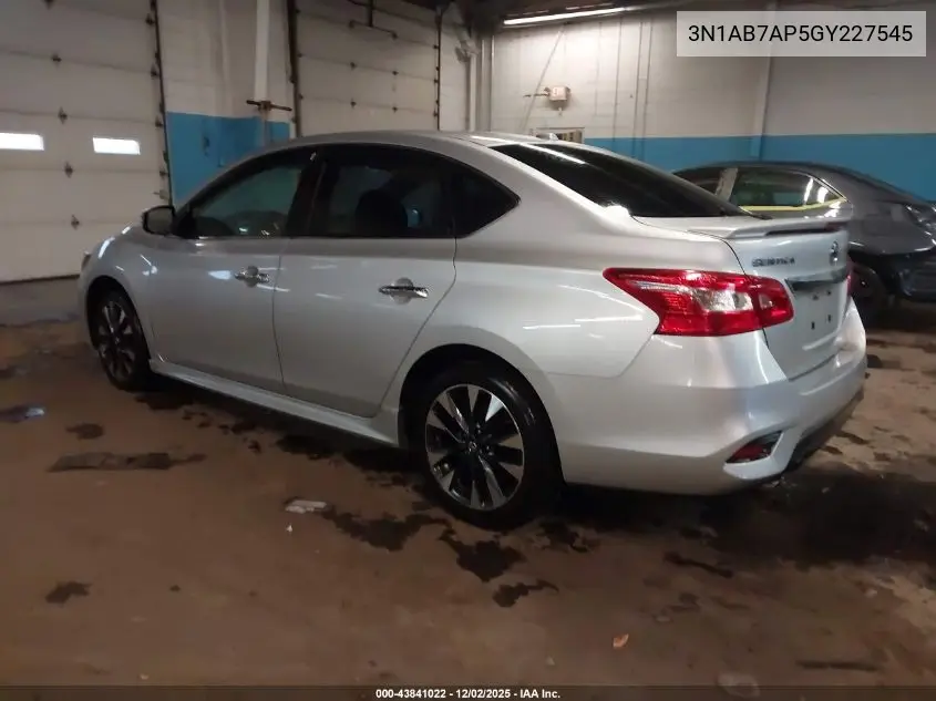 3N1AB7AP5GY227545 2016 Nissan Sentra Sr