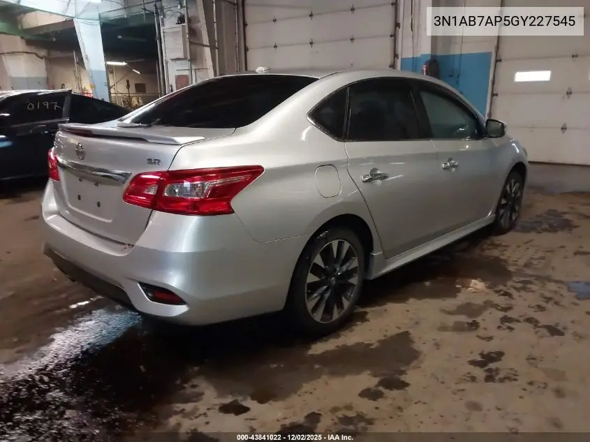 3N1AB7AP5GY227545 2016 Nissan Sentra Sr