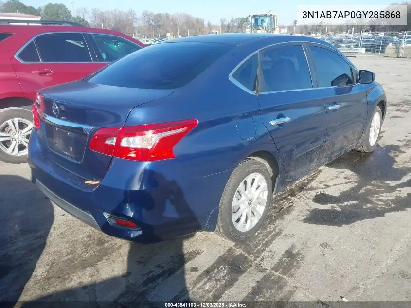 3N1AB7AP0GY285868 2016 Nissan Sentra S